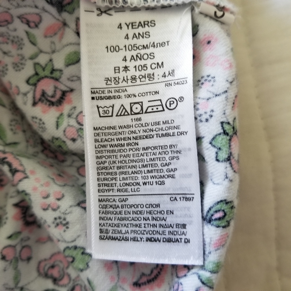 GAP Floral Cotton Dress Size 4 - Picture 2 of 8